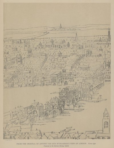 View of London, c1550 by Anthonis van den Wyngaerde